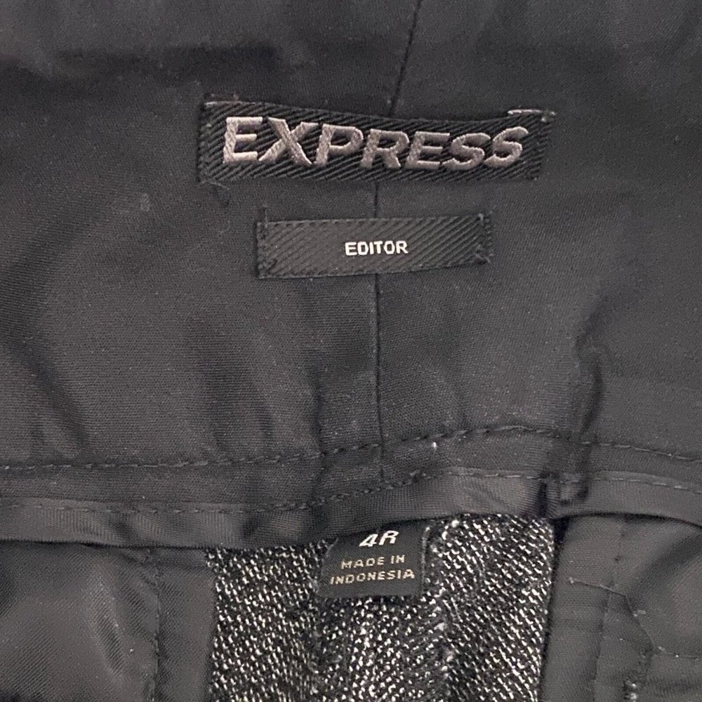 Express Editor Gray Boot Leg Pants Size 4 Gray Mi… - image 6